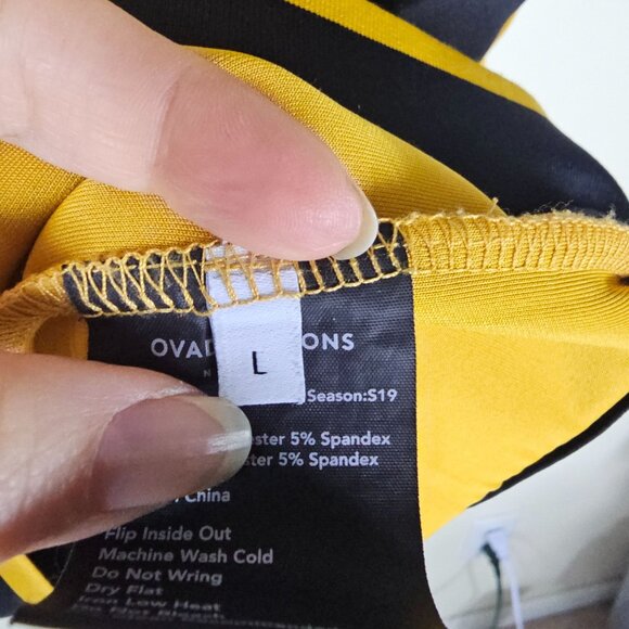 Ovadia & Sons Gold/Black Future Track Jacket L Athletic Fit Blokecore Casual - Picture 5 of 10